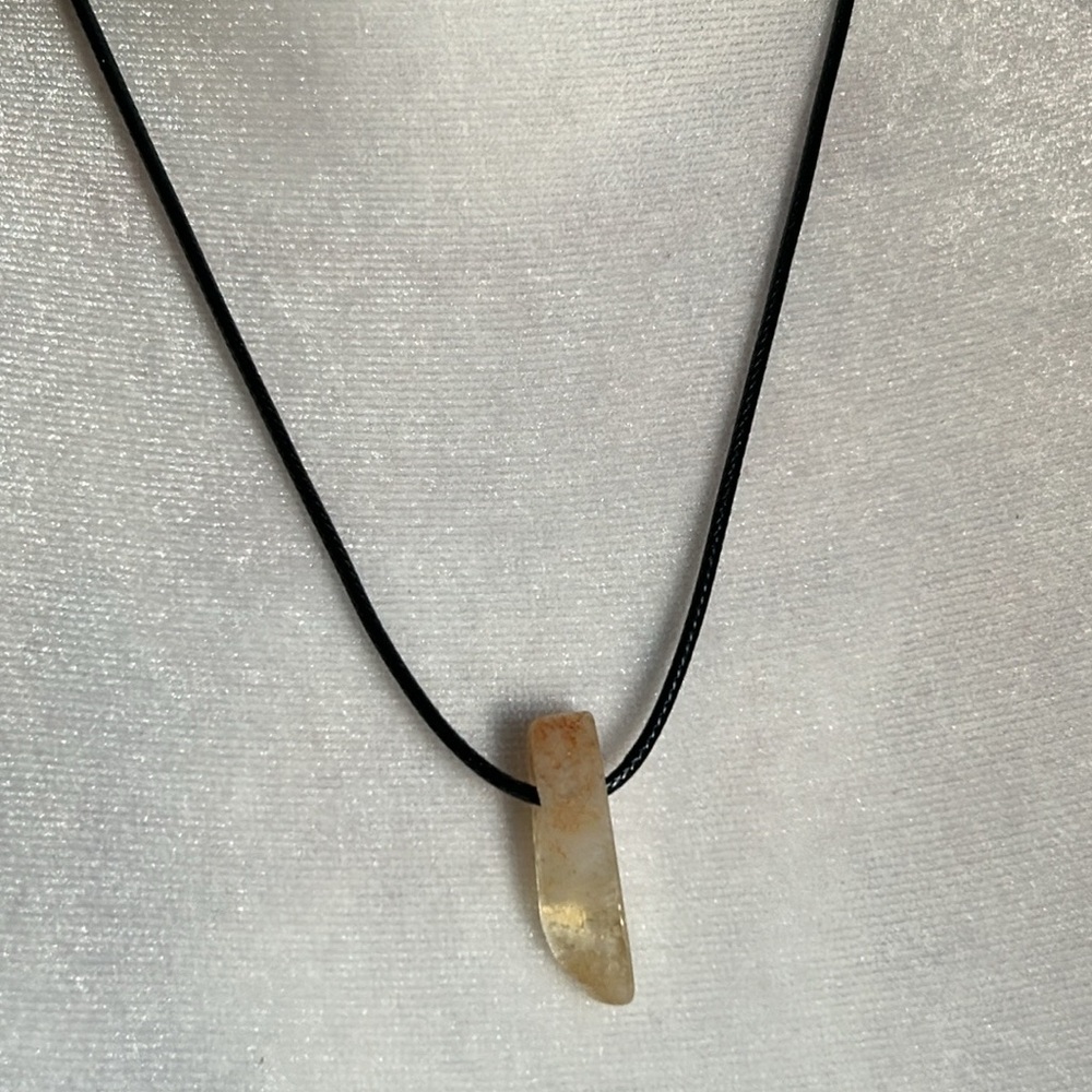 4 Artisan Gemstone Set Citrine Turquoise Agate Pendant Cord Necklace Collection - Picture 3 of 15